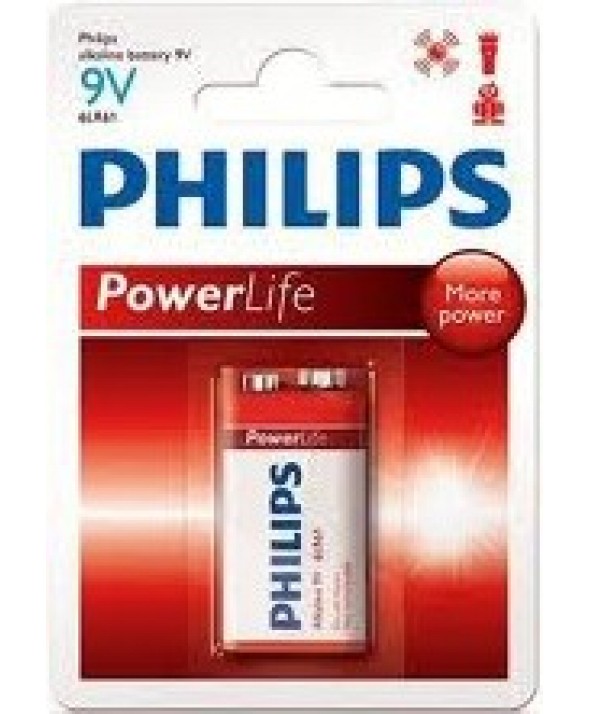 PILA ALCALINA 9V (6LR61) PHILIPS POWER ALKALINE