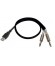 CONVERTIDOR USB A 2 x JACK 6.3mm ENTRADA  MONO 