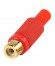 CONECTOR RCA HEMBRA PVC ROJO HQ