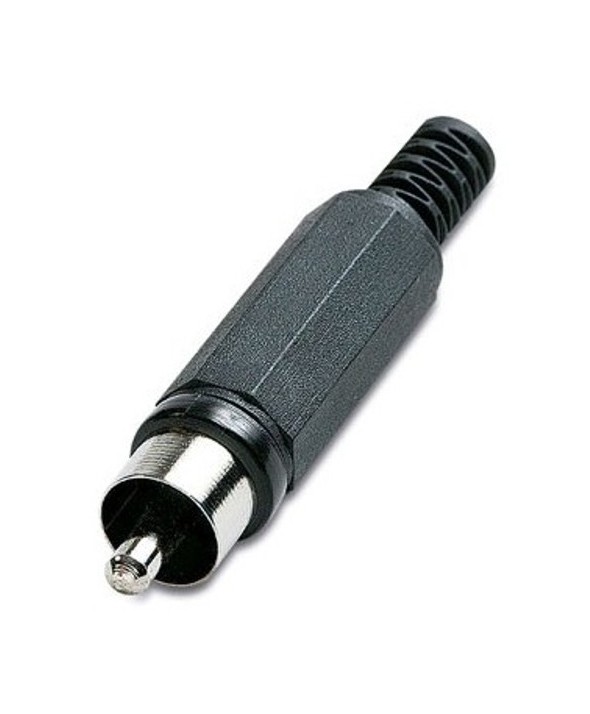 CONECTOR RCA MACHO PVC NEGRO