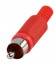 CONECTOR RCA MACHO PVC ROJO