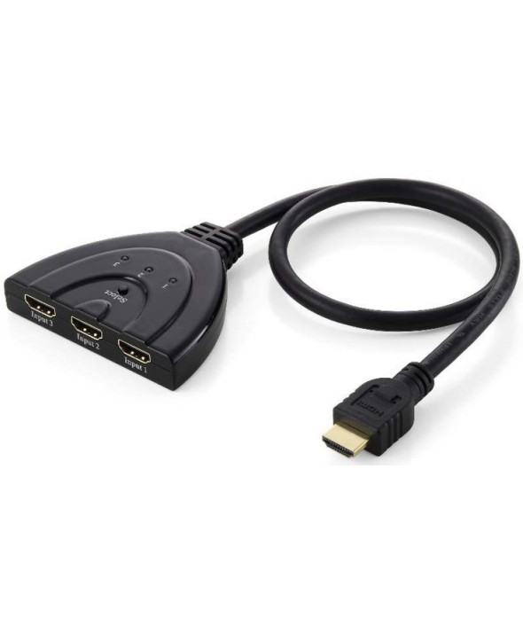 CONMUTADOR HDMI 1080P - 3 ENTRADAS - 1 SALIDA 50cm