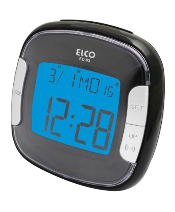 DESPERTADOR CALENDARIO ELCO DIGITAL LCD CON LUZ AZUL