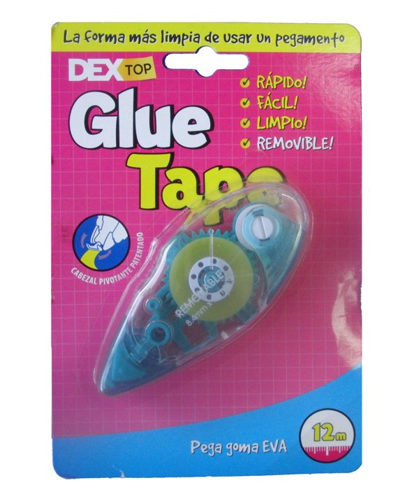 DEXTOP GLUE TAPE 8.4mm x 12m APLICADOR GOMA EVA PE