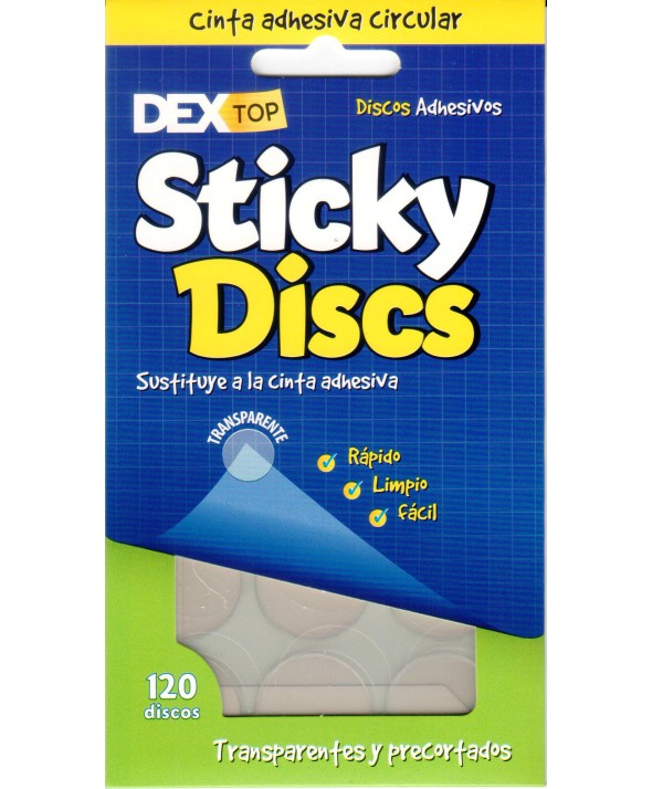 DEXTOP STICKY DISCS 120 CINTA ADHESIVA CIRCULAR
