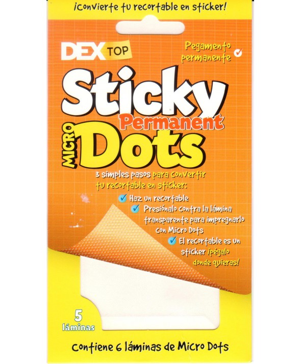 DEXTOP STICKY DOTS 5 LAMINAS ADHESIVAS STICKER