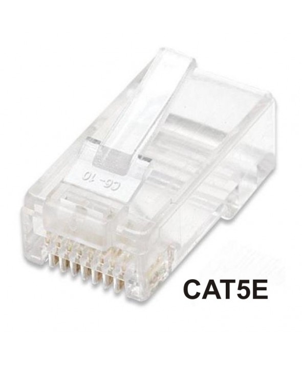 CONECTOR TELEFONICO RJ45 8p8c CAT.5e CABLE REDONDO