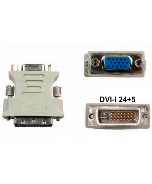 ADAPTADOR DVI-I 24+5 MACHO A VGA HEMBRA