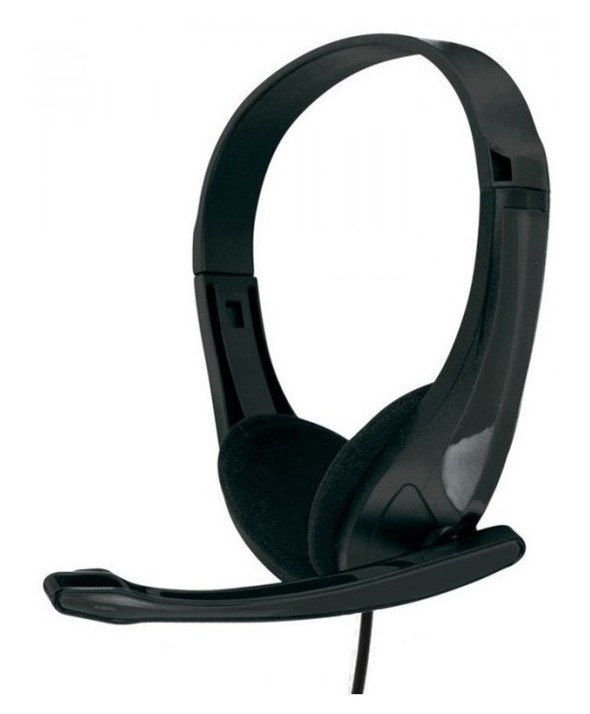 AURICULAR CUPULA CON MICROFONO PARA PC NEGRO