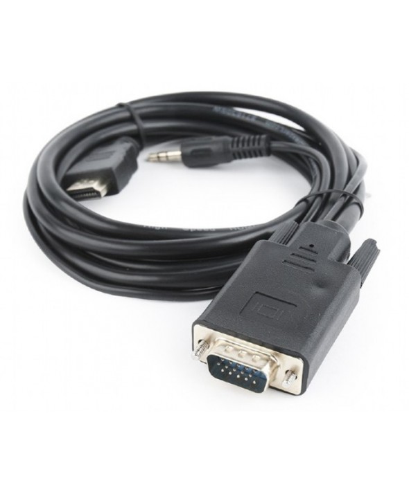 CONVERTIDOR HDMI A VGA CON AUDIO CABLE 3m