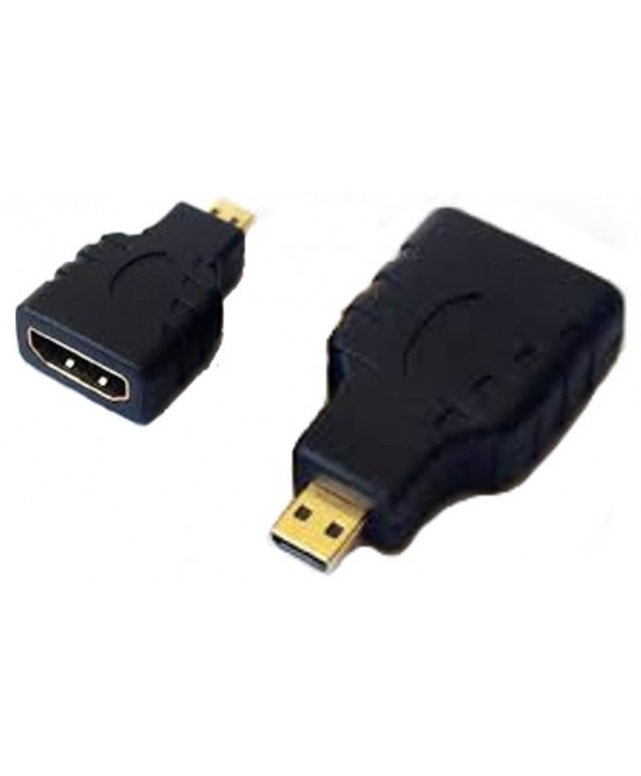 ADAPTADOR HDMI HEMBRA A MICRO HDMI MACHO "D" NEGRO