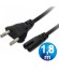 CABLE ALIMENTACION 2X0.5 mm² TIPO "8" 1.8 m