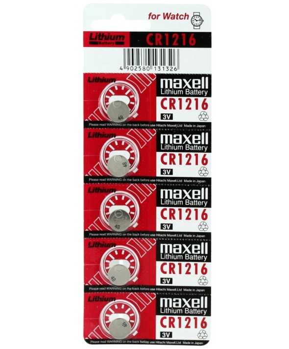 PILA LITIO CR1216 MAXELL BLISTER DE 5 UNIDADES