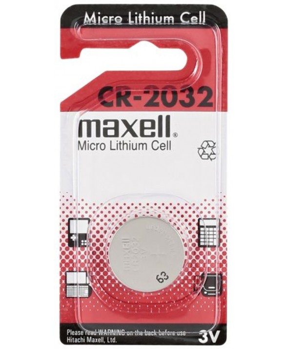 PILA LITIO CR2032 MAXELL MXL BLISTER DE 1 UNIDAD