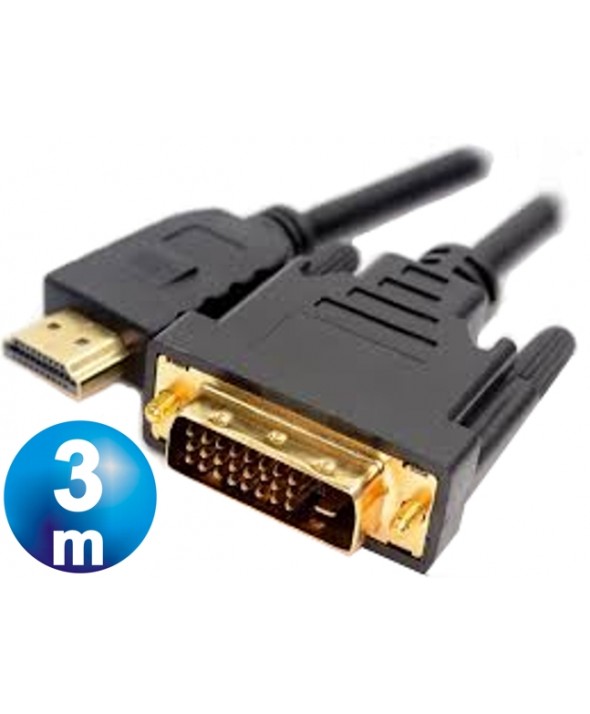 CONEXION HDMI M A DVI (18+1) M CABLE 3m