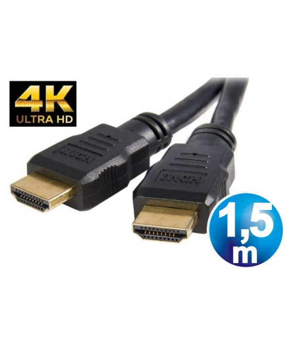 CONEXION HDMI M/M 3D 4K CABLE 1.5 m