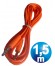 CONEX.AUDIO JACK 3.5mm M/M ST PLANO 1.5m NARANJA