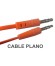 CONEX.AUDIO JACK 3.5mm M/M ST PLANO 1.5m NARANJA