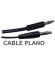 CONEX.AUDIO JACK 3.5mm M/M ST PLANO 2.5m NEGRO