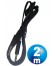 CONEX.AUDIO JACK 3.5mm M/M ST PLANO 2m NEGRO