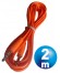 CONEX.AUDIO JACK 3.5mm M/M ST PLANO 2m NARANJA