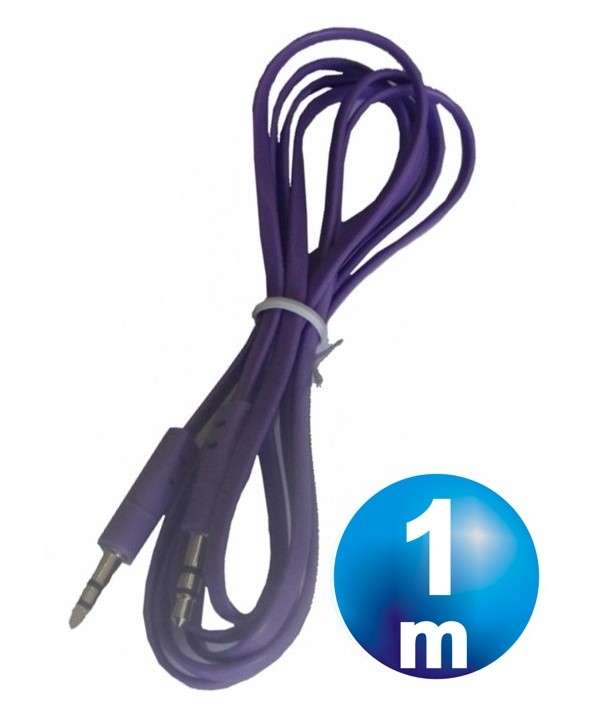 CONEXION JACK 3.5 mm M/M ST PLANO 1 m PURPURA