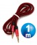 CONEXION JACK 4 CORTES 3.5 M / M CABLE 1 m ROJO NYLON