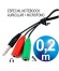 CONEXION AUDIO + MICRO JACK 3.5 ST/M A 2 ST/H 0.2m