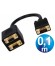 CONEXION VGA MACHO A 2 HEMBRAS CABLE 0.1 m