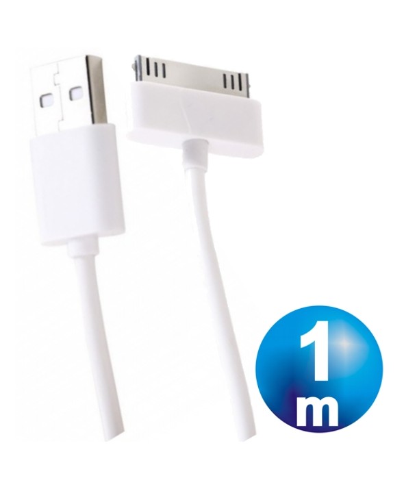 CONEXION USB ALIMENTACION Y DATOS IPOD1/2-IPHONE3/4 BLANCO