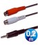 CONEXION AUDIO JACK 3.5 ST/M A 2 RCA/H 0.20m