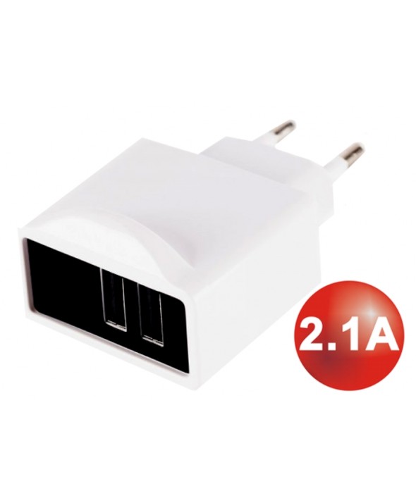 ALIMENTADOR CASA 2xUsb (2100mA) APPROX APPUSBWALL2