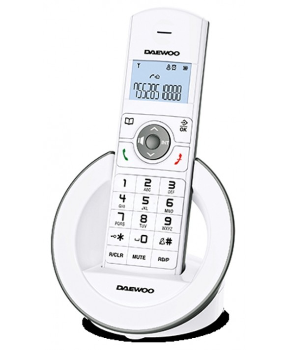TELEFONO INALAMBRICO MANOS LIBRES AGENDA DAEWOO BLANCO