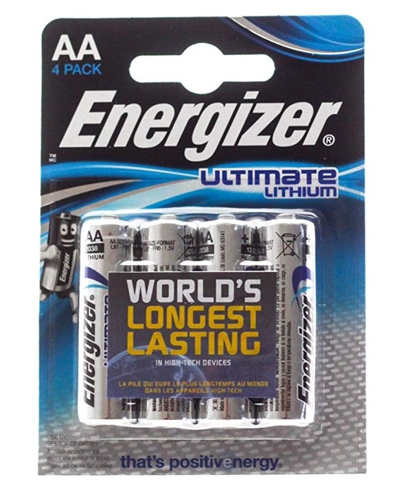 PILA LITHIUM LR-6 AA ENERGIZER L91 4 UNIDADES