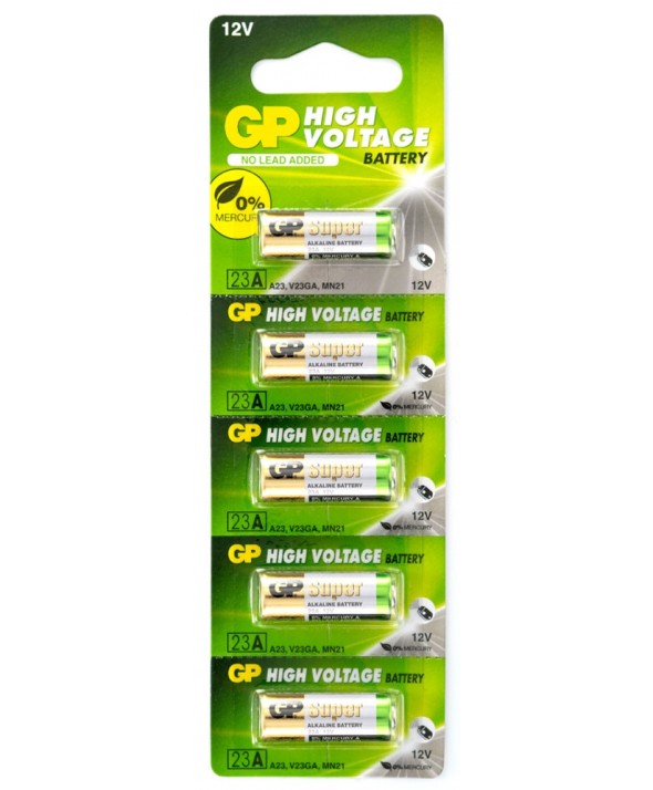 PILA ALCALINA 23A 12V GP BLISTER DE 5 UNIDADES PILA ALCALINA 23A 12V GP BLISTER DE 5 UNIDADES