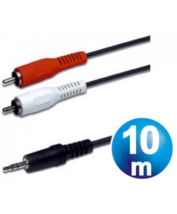 CONEXION AUDIO JACK 3.5 ST/M A 2 RCA/M 10m