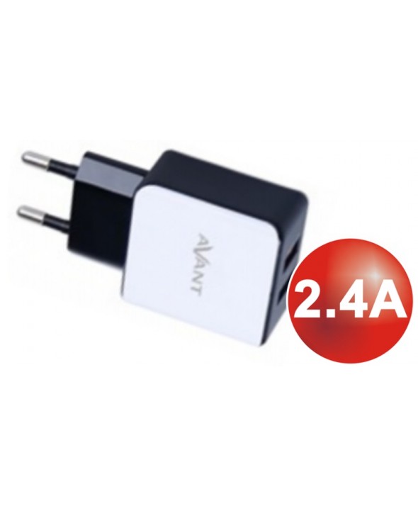 ALIMENTADOR 220V A 2xUSB 5V (2400mA) AVANT