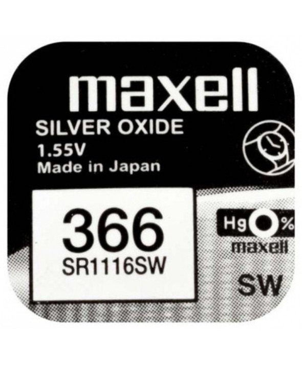 PILA Ox DE PLATA 1.55V (SR1116SW) 366 MAXELL 