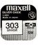 PILA Ox DE PLATA 1.55V (SR44SW) 303 MAXELL