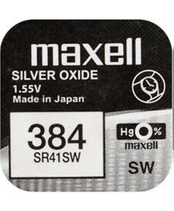 PILA Ox DE PLATA 1.55V (SR41SW) 384 MAXELL