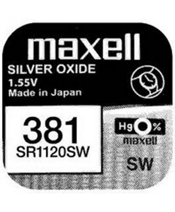 PILA Ox DE PLATA 1.55V (SR1120SW) 381 MAXELL