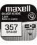 PILA Ox DE PLATA 1.55V (SR44W) 357 MAXELL