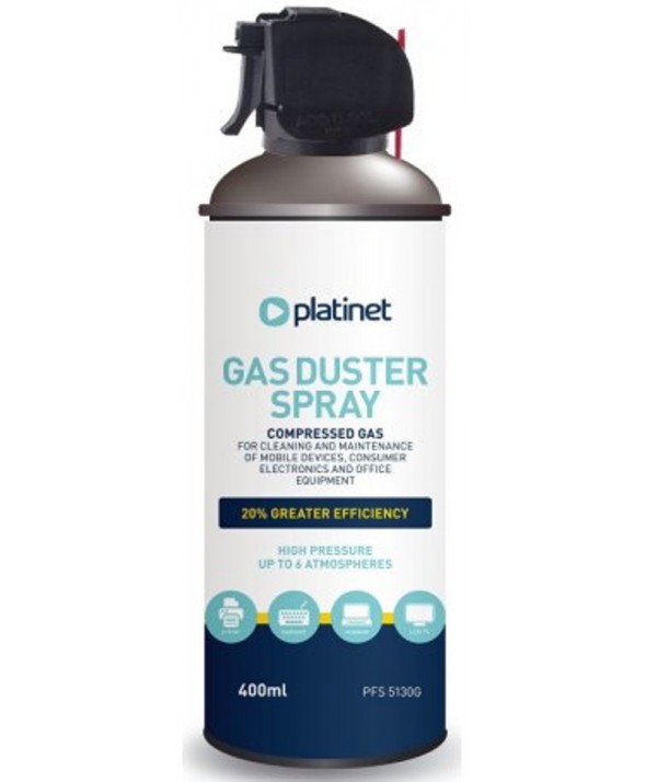 SPRAY AIRE COMPRIMIDO CON PISTOLA PLATINET 400 mL