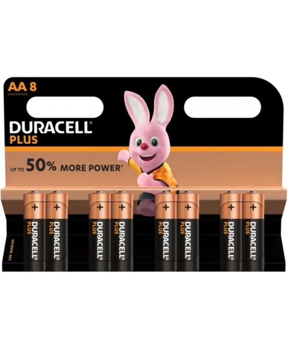 PILA ALCALINA LR-6 DURACELL PLUS BLISTER 8 UNIDADES