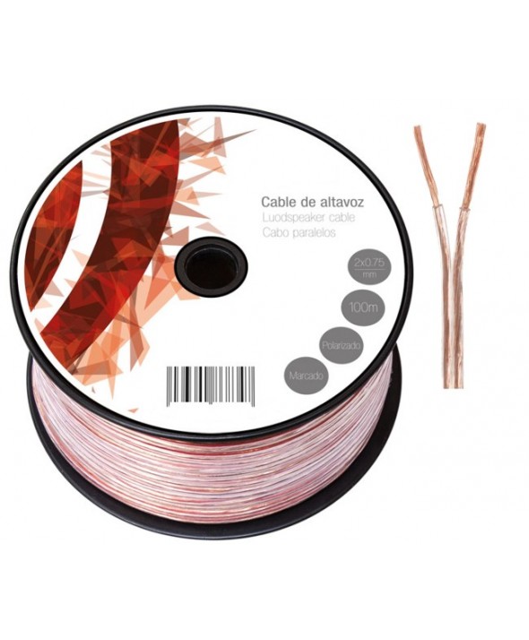 WIR9021 ROLLO 100m CABLE TRANSPARENTE 2X0.75 mm 