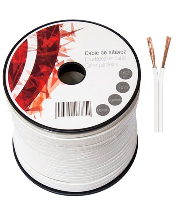 Cable para altavoz 2x 2.5 mm 100 M rojo-negro