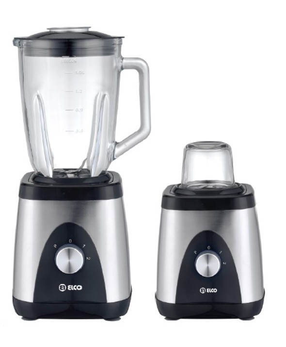 BATIDORA VASO CRISTAL + PICADOR 1300W 1.5 LITROS ACERO ELCO BATIDORA VASO CRISTAL + PICADOR 1300W 1.5 LITROS ACERO ELCO