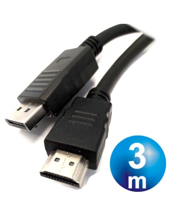 CONEXIÓN DISPLAYPORT MACHO A HDMI MACHO AWG28 3 m