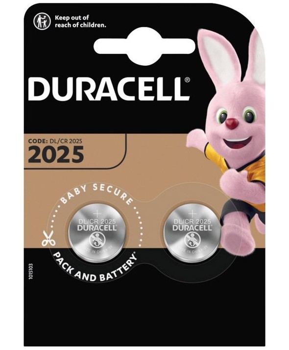 PILA LITIO CR2025 DURACELL BLISTER 2 UNIDADES