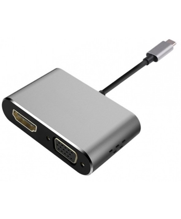 ADAPTADOR TIPO C A HDMI/VGA 4K PLATINET 